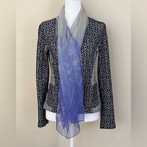 Anthropology ROSIE NEIRA Full Zip Cardigan Knit Jacket Front Pockets Size S